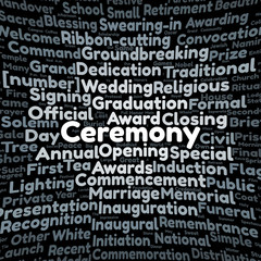 Fototapeta premium Ceremony word cloud