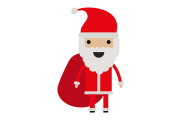 Dibujo de papa noel sobre fondo negro.