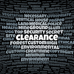 Fototapeta premium Clearance word cloud