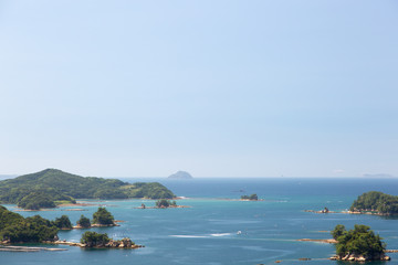 Naklejka premium 長崎県 九十九島 佐世保