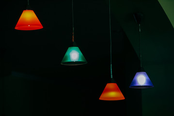 Colorful lamp shades