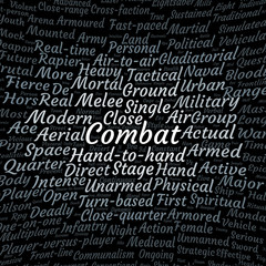 Combat word cloud