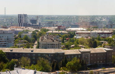 Aerial view on the Kharkiv city in Ukraine