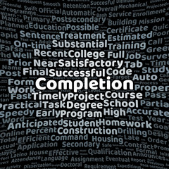Completion word cloud