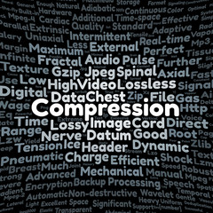 Fototapeta premium Compression word cloud
