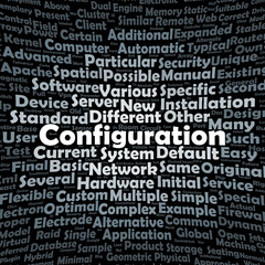Fototapeta premium Configuration word cloud