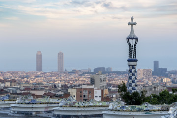 Obraz premium Park Guell in Barcelona Catalonia