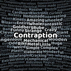 Contraption word cloud