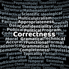 Fototapeta premium Correctness word cloud