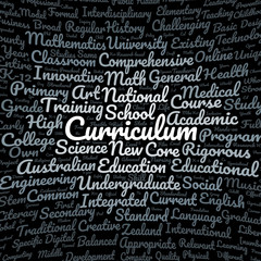 Fototapeta premium Curriculum word cloud