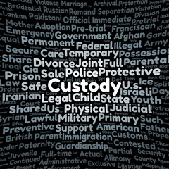 Fototapeta premium Custody word cloud