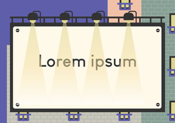 city building advertising agency with blank billboards