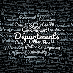 Departments word cloud