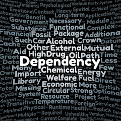 Fototapeta premium Dependency word cloud