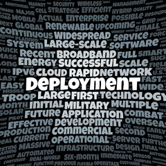 Obraz premium Deployment word cloud