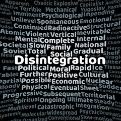 Disintegration word cloud