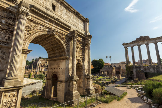 Arch of Imperial Forum - Rome Italy