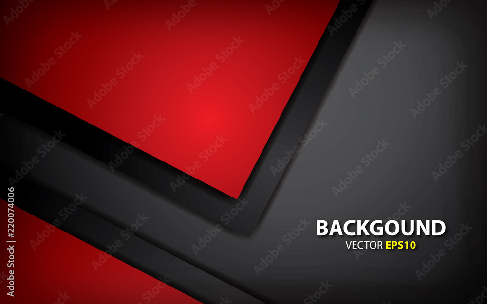 Poster minimal black background with red vector
