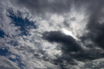 Obraz premium Beautiful sky with clouds. Plain landscape background.