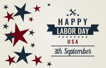 Labor day card or background. vector illustration.