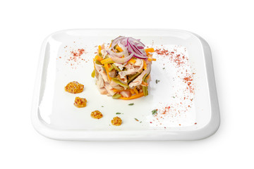 salad isolated on white