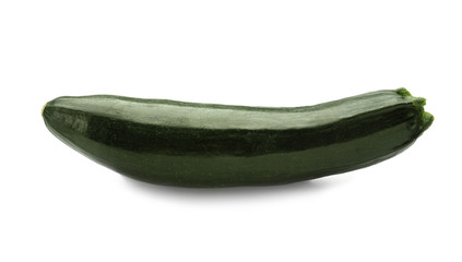 Ripe zucchini on white background