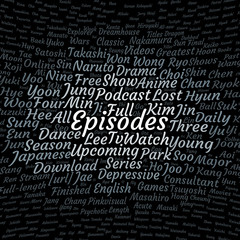Fototapeta premium Episodes word cloud