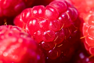 Detail of raspberries