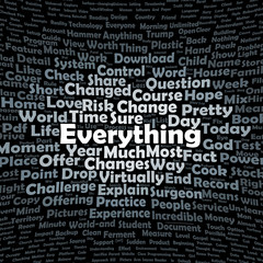 Fototapeta premium Everything word cloud