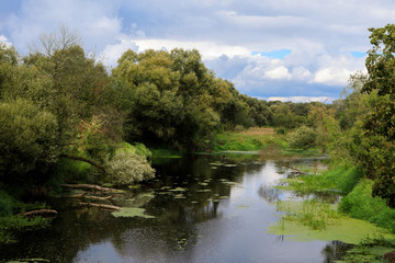 Fototapeta na wymiar Nevezis river in Vadakteliai