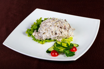 Beef tongue salad