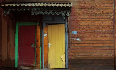door, old, wood,
