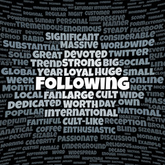 Fototapeta premium Following word cloud