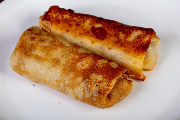 Stuffed pancakes with meat