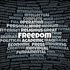 Freedom word cloud