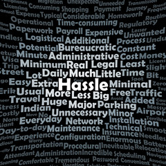 Hassle word cloud