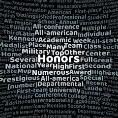 Honors word cloud