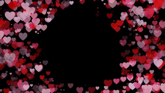 hearts frame video overlay