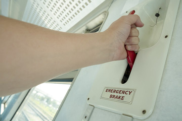 Lever of an emergency brake