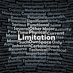 Limitation word cloud