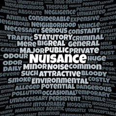 Nuisance word cloud