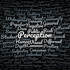 Fototapeta premium Perception word cloud