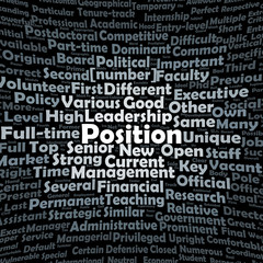 Fototapeta premium Position word cloud