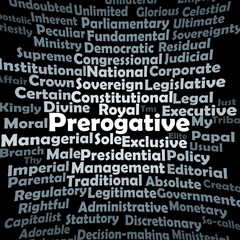 Prerogative word cloud