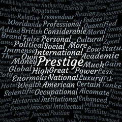Prestige word cloud