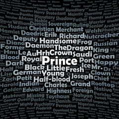 Fototapeta premium Prince word cloud