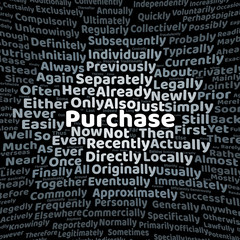 Fototapeta premium Purchase word cloud