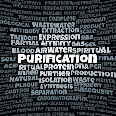 Purification word cloud