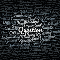 Question word cloud