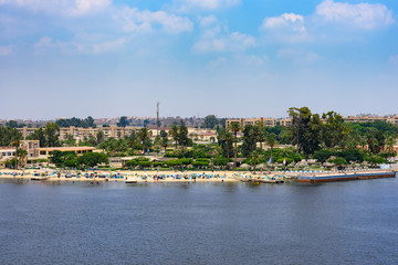 Ismailia, Egypt from ship passing Suez Canal